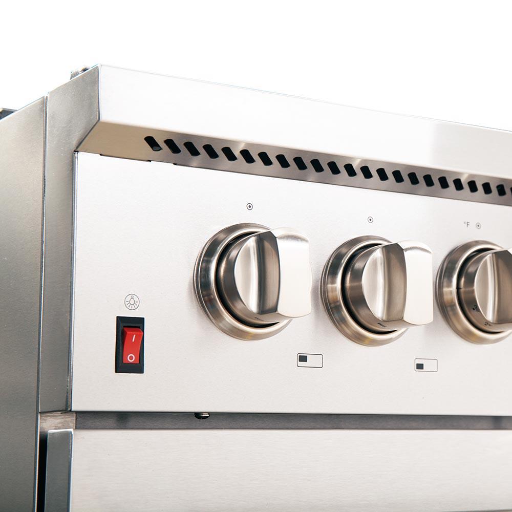Forno 5-Piece Appliance Package - 48-Inch Dual Fuel Range, Refrigerator, Wall Mount Hood with Backsplash, 24-Inch Microwave Drawer, & 3-Rack Dishwasher in Stainless Steel