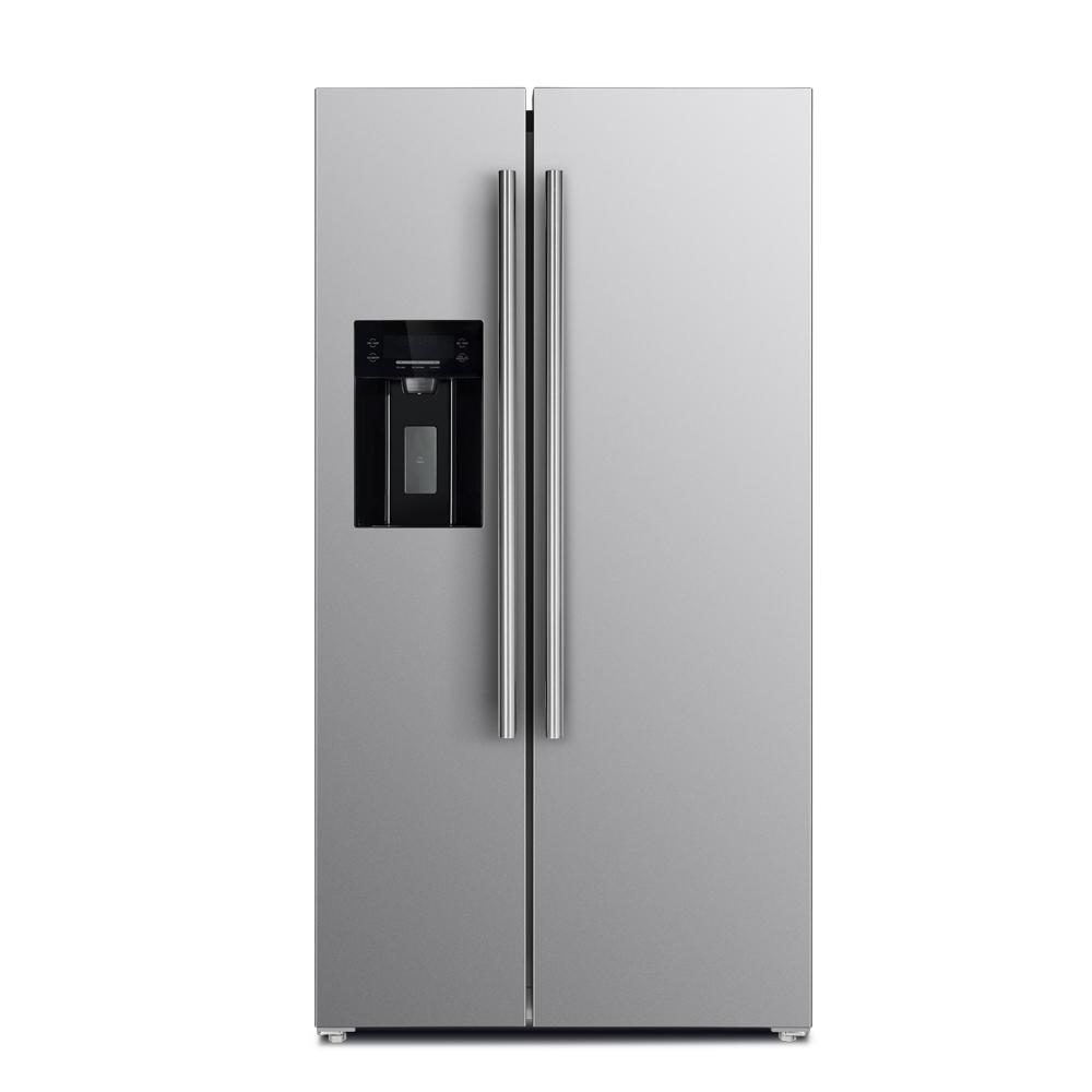 Forno 3-Piece Appliance Package - 48-Inch Dual Fuel Range, Wall Mount Hood, and Refrigerator with Water Dispenser in Stainless Steel