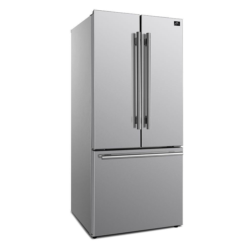 Forno 2-Piece Appliance Package - 30-Inch Electric Range and 30-Inch French Door Refrigerator in Stainless Steel (FBDL-003-07US)