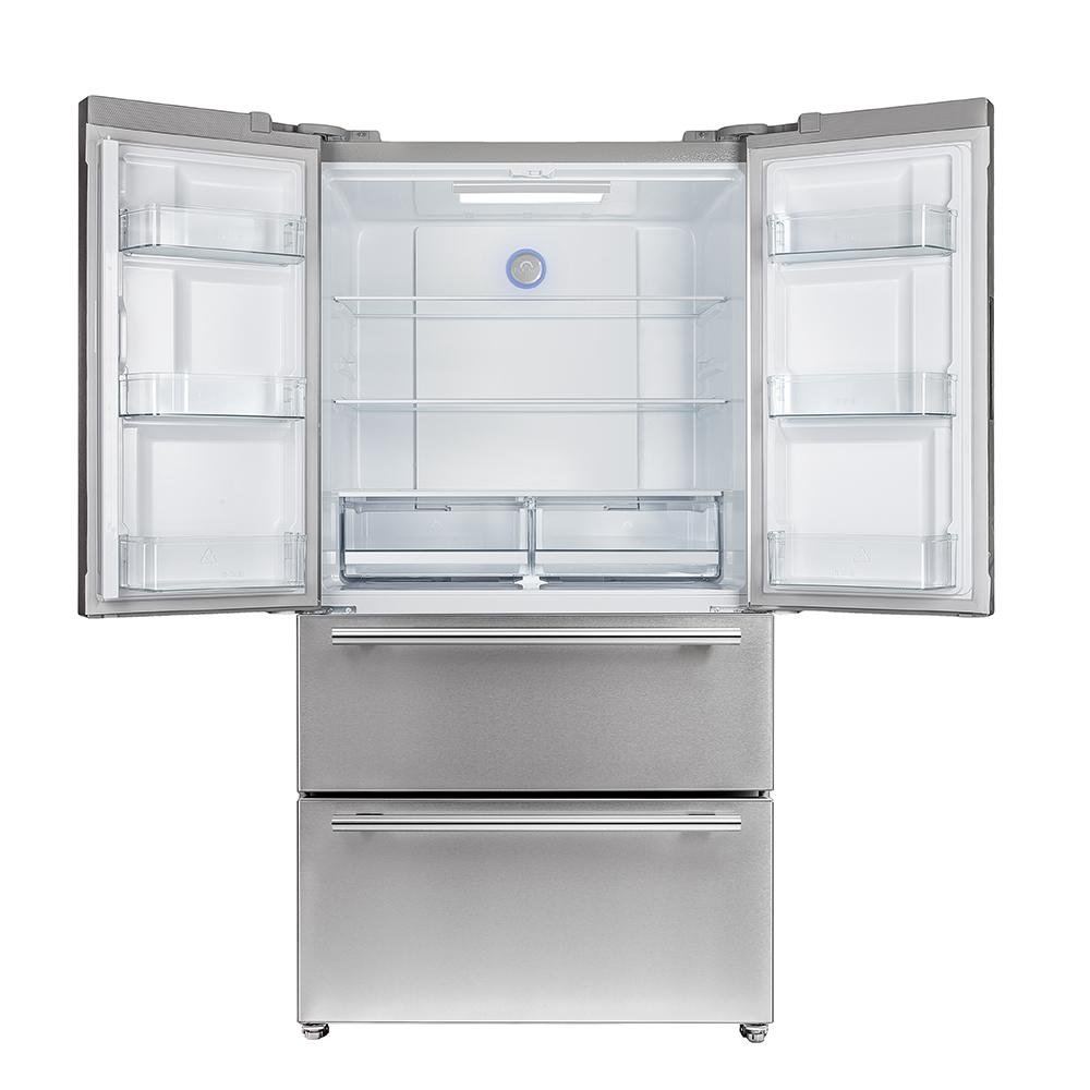 Forno 4-Piece Appliance Package - 30-Inch Gas Range, Under Cabinet Range Hood, Refrigerator, and Dishwasher in Stainless Steel