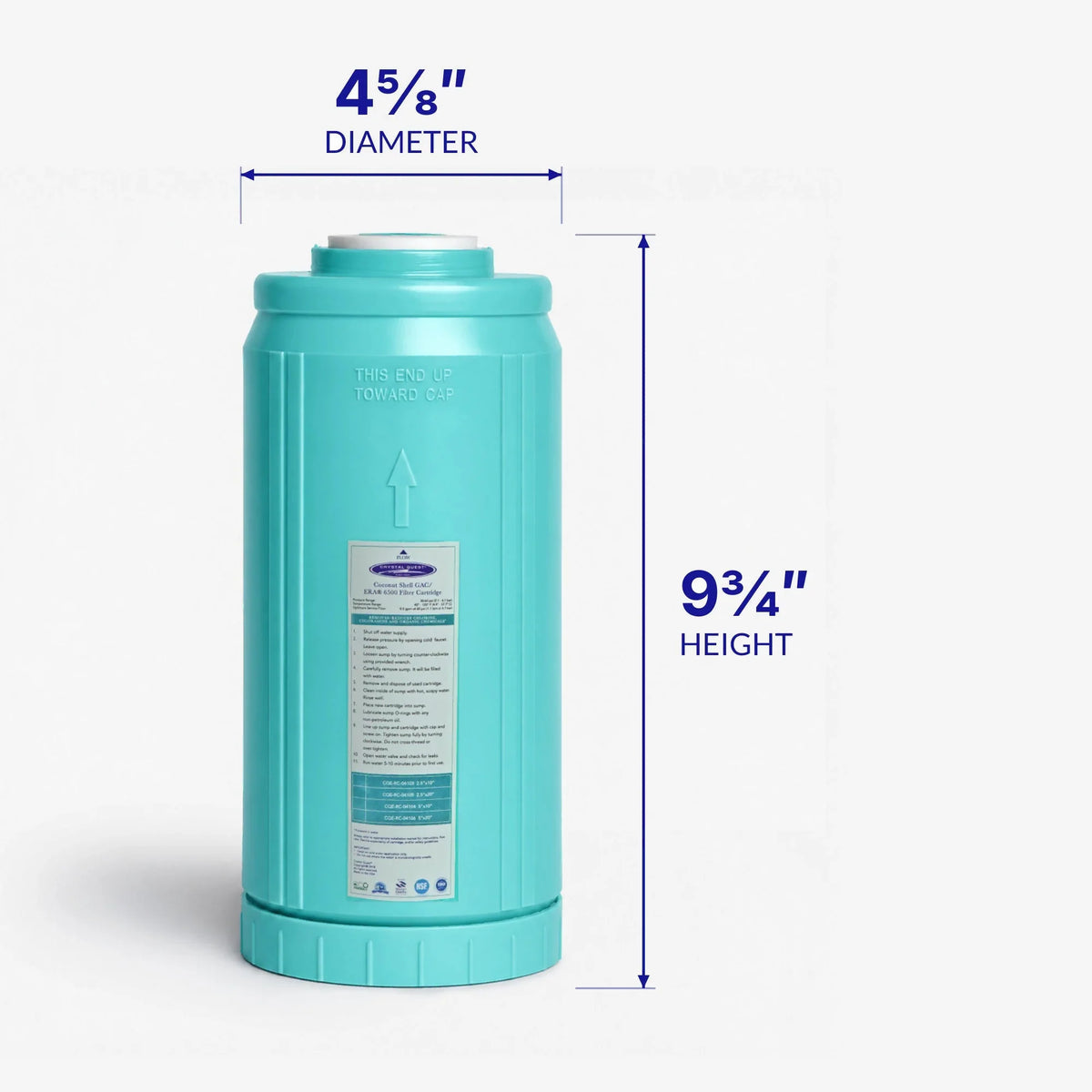 Crystal Quest GAC Filter Cartridge, Coconut Shell Granular Activated Carbon