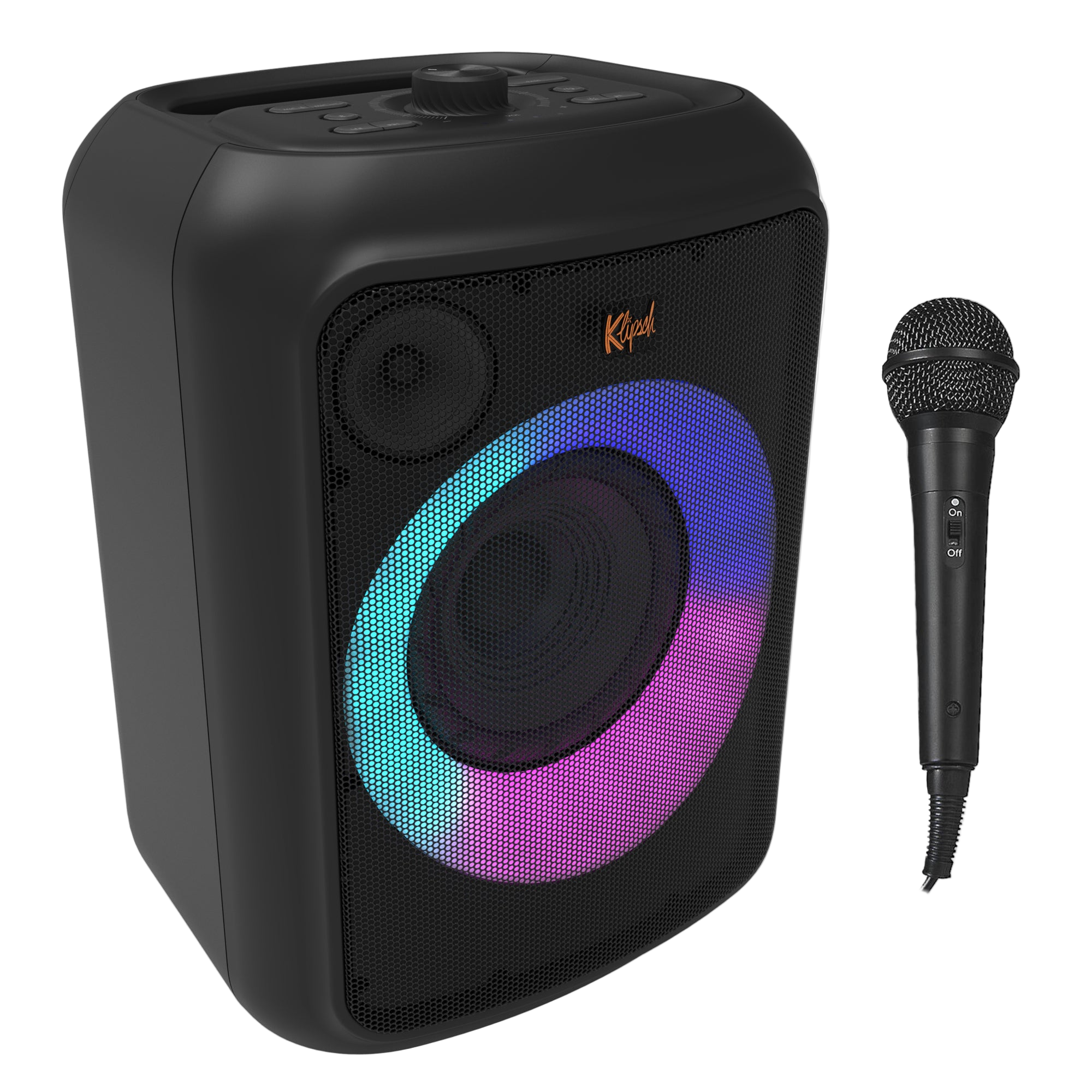 Klipsch GIG XL Portable Rechargeable Bluetooth Party Speaker with Microphone LED Display