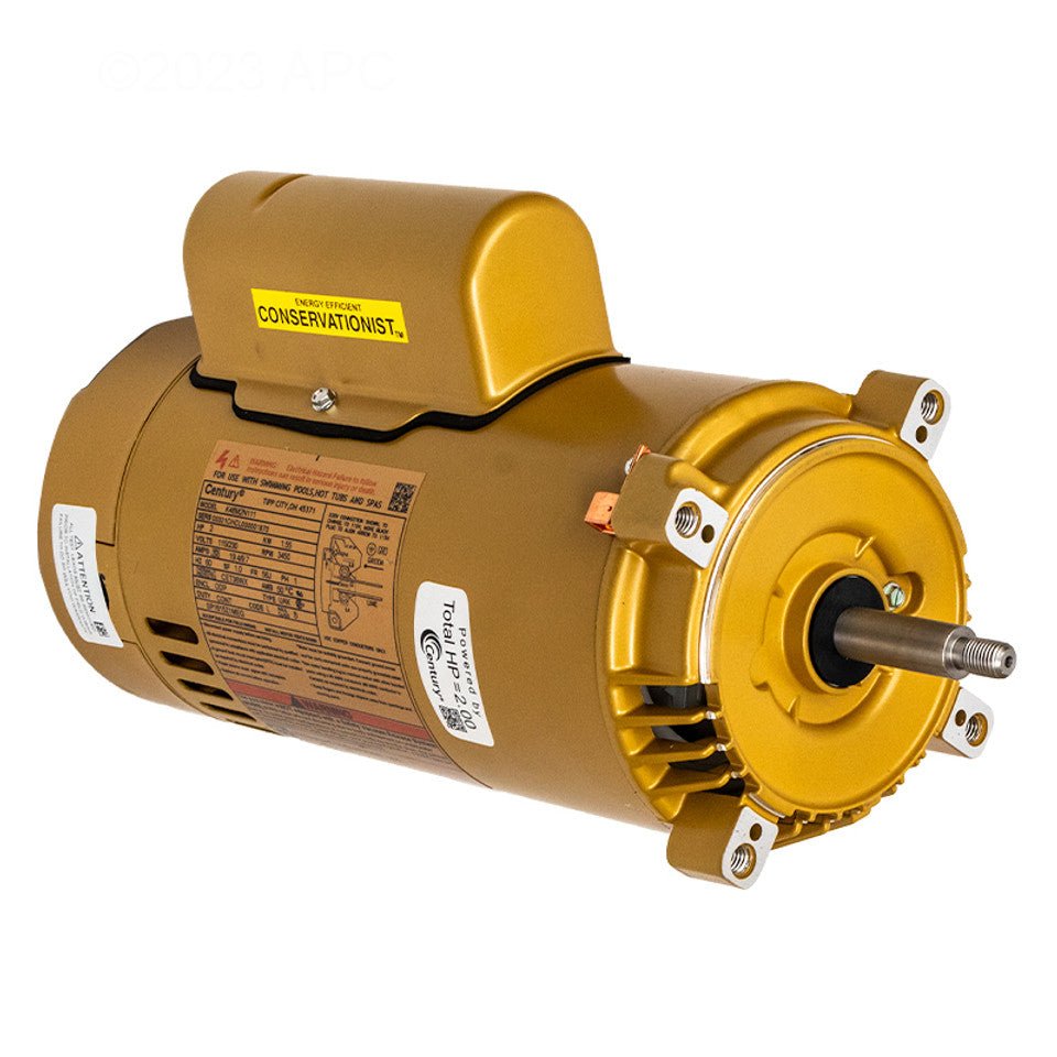 Hayward 2 HP Single Phase Threaded Shaft 115/230V Motor for Max-Flo/Super Pumps, SPX1615Z1M