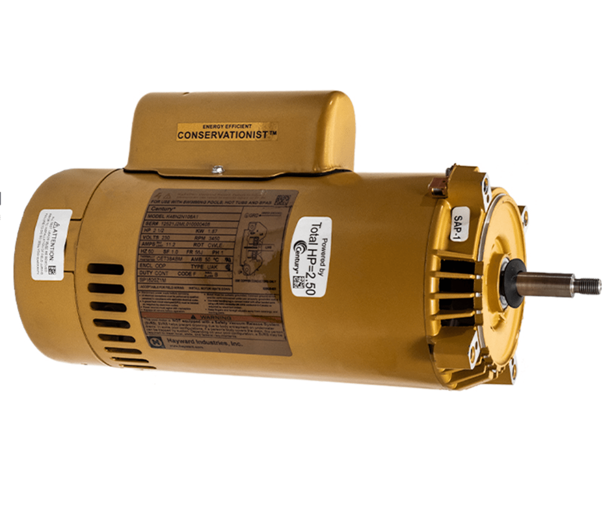 Hayward Threaded Shaft Max-Rated Motor 2.5 HP 230V 60 Hz SPX1620Z1M