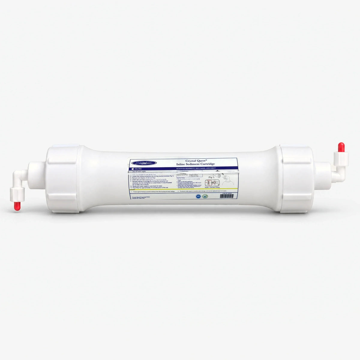 Crystal Quest Inline Sediment Filter Cartridge, 0.5 GPM