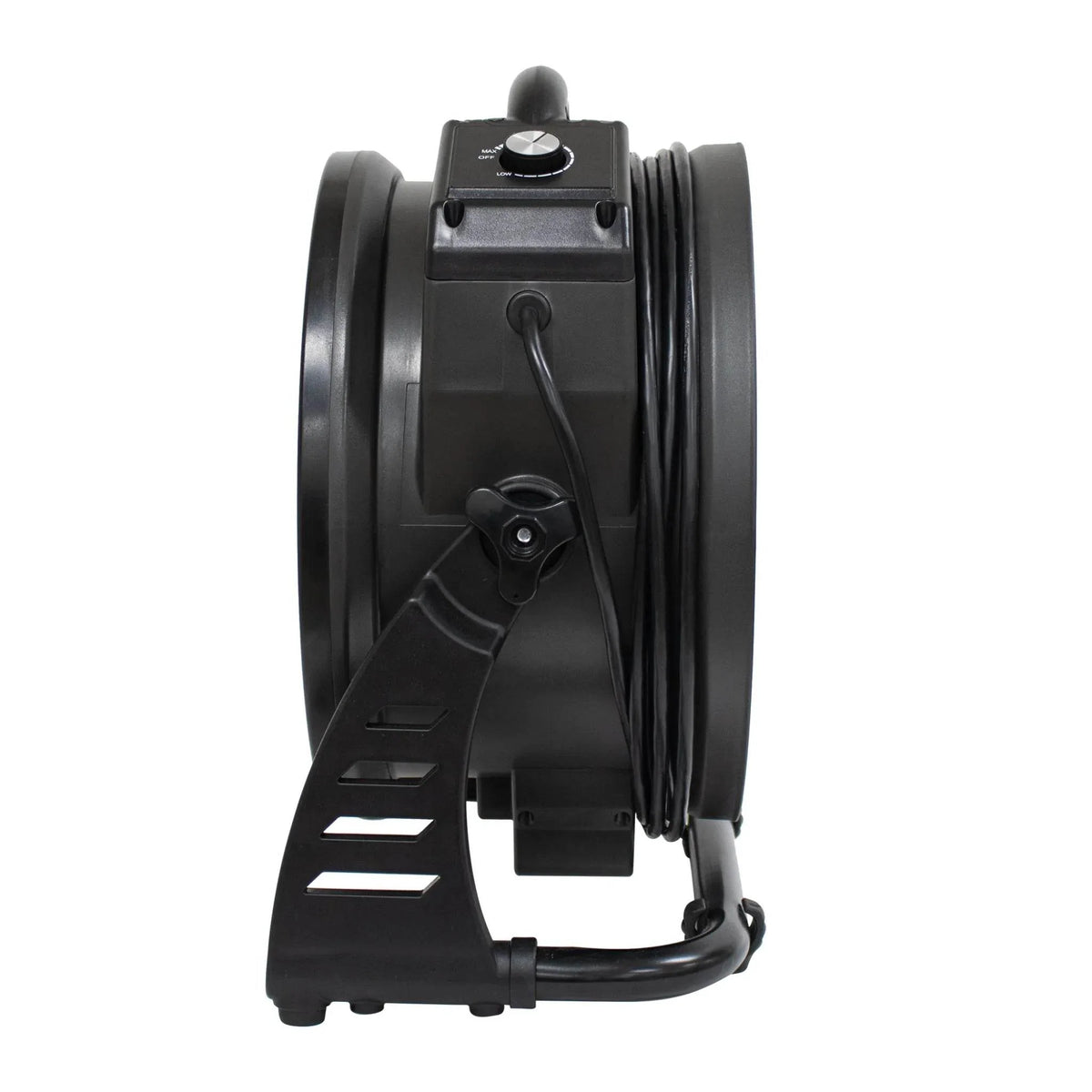 XPOWER axial air mover with ozone generator M-25 - right side view