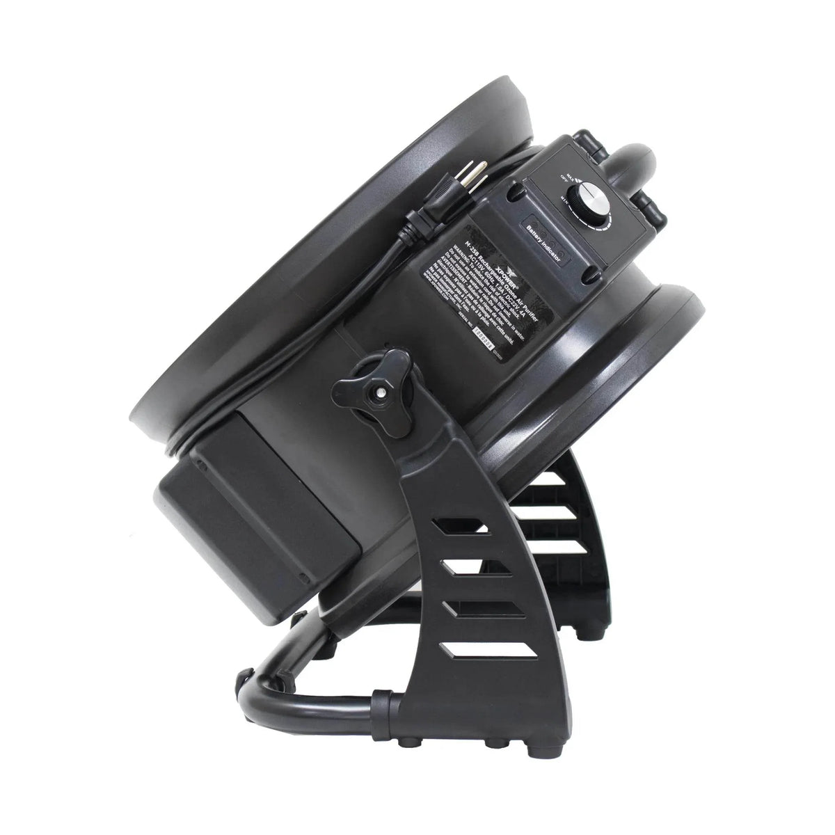 XPOWER cordless axial air mover with ozone generator M-25B - 45-degree angle