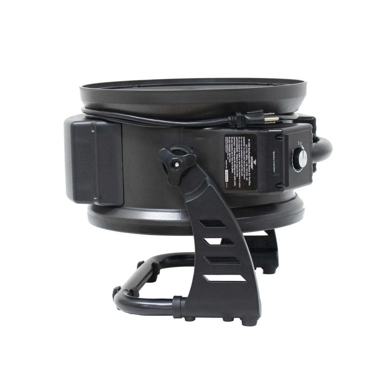 XPOWER cordless axial air mover with ozone generator M-25B - face down position