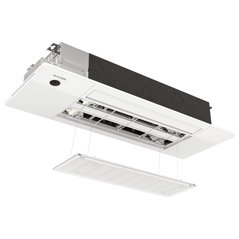 MRCOOL DIY® 5th Gen E Star 18,000 BTU Single Zone Mini Split Complete System with Ceiling Cassette Air Handler, 25 Ft. Line Set, 230V (DIY-18-HP-CM-230D25-O)