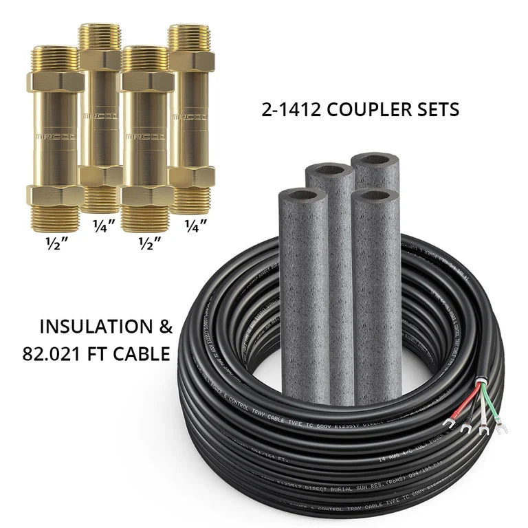 MRCOOL 25 Ft. Pre-Charged Quick Connect Line Set, 3/8" x 5/8", for DIY 5th Gen EasyPro 24K Mini Split System (DIY25-3858C-O)