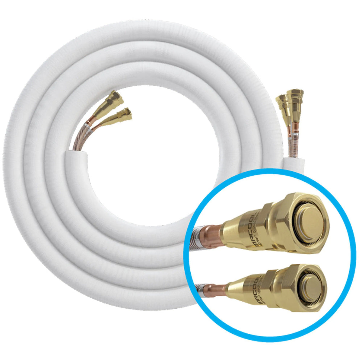 MRCOOL DIY 5th Gen 16 Ft. Pre-Charged Quick Connect Line Set, 1/4" x 3/8", for DIY 6K, 9K, & 12K Indoor Mini Split Air Handler (DIY16-1438-O)