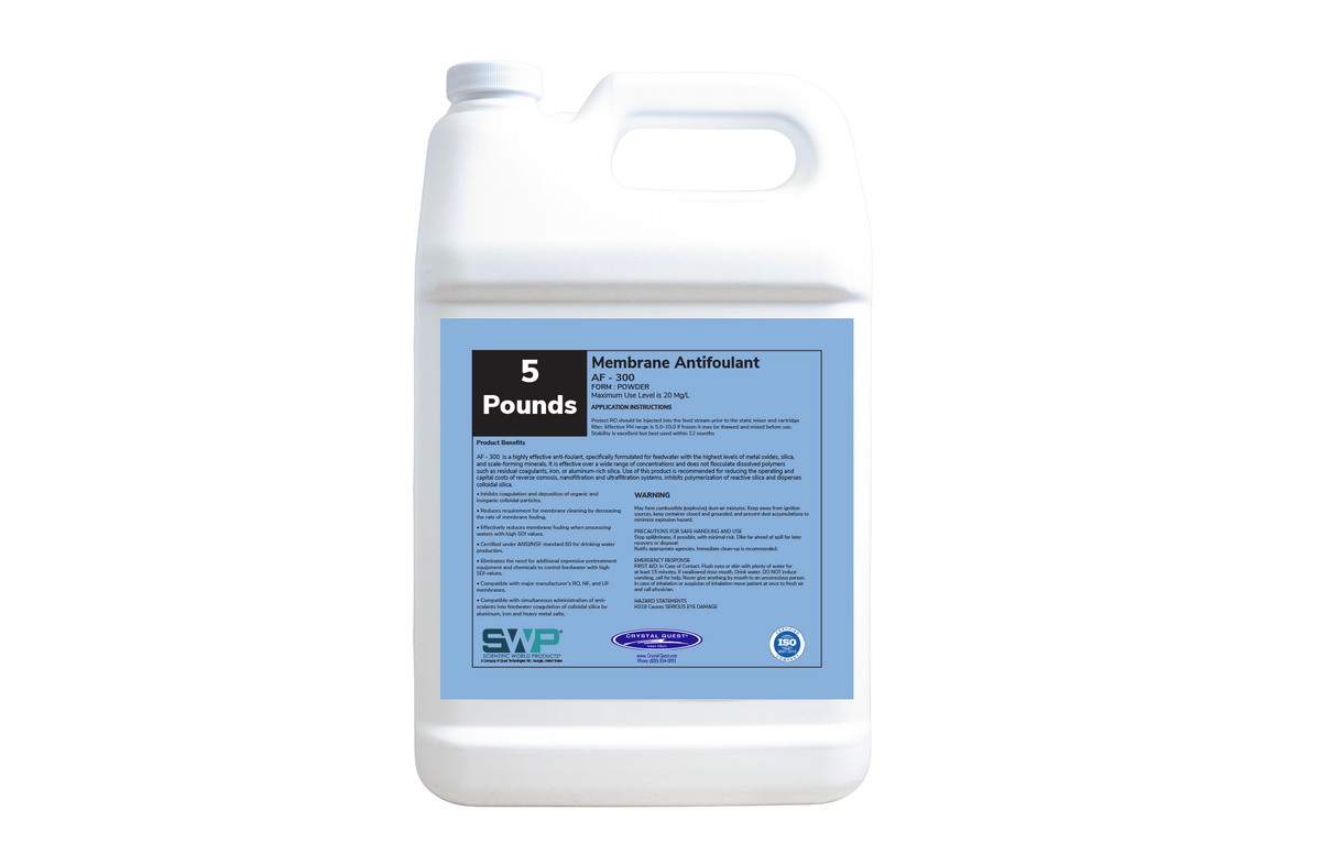 Crystal Quest AF-300 Membrane Antifoulant for RO, NF and UF Systems