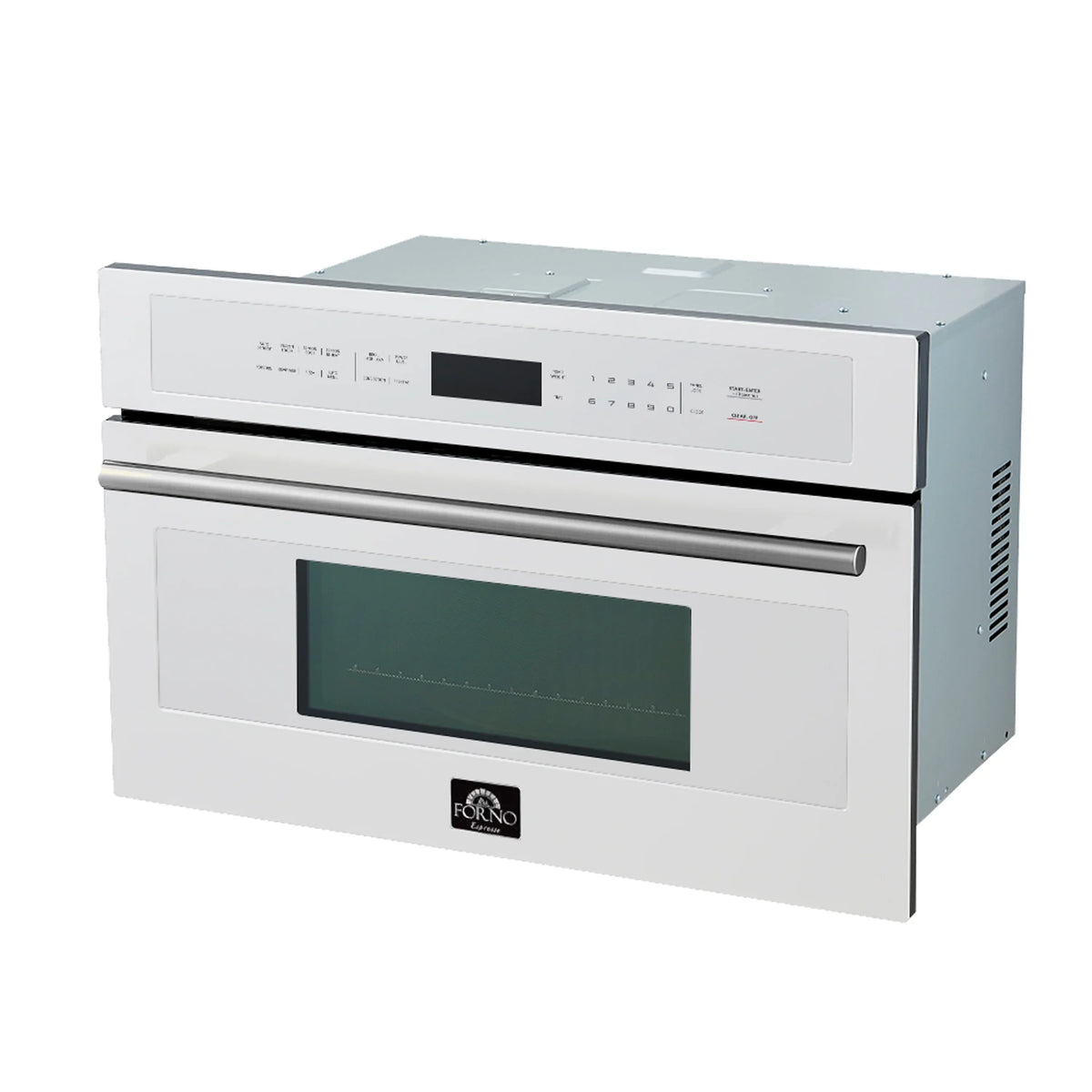 Forno 2-Piece Appliance Package - 30-Inch Vomero Wall Oven & 30-Inch Microwave Oven in White with Stainless Steel Trim