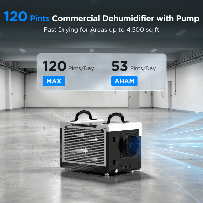 Moiswell Aegis commercial crawl space dehumidifier HP110 - 120-pint capacity