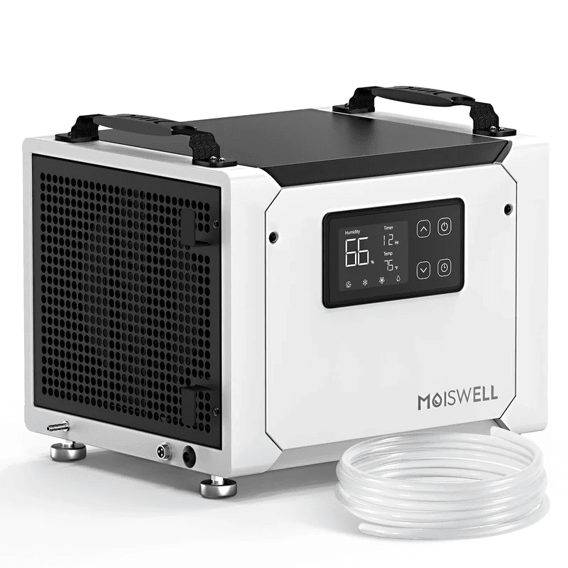 Moiswell Defender commercial basement dehumidifier ME-7S - pump drain hose