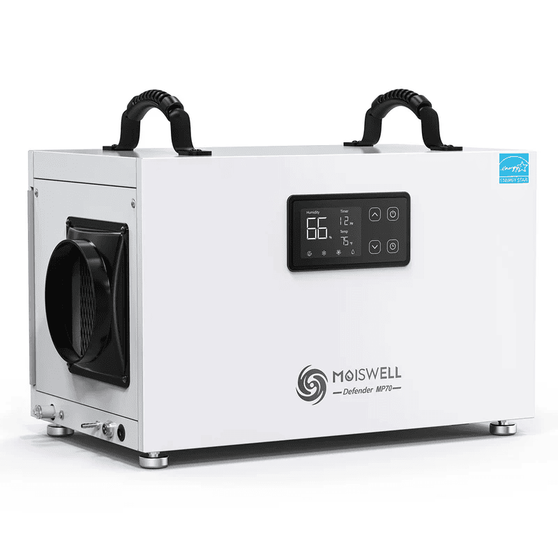 Moiswell Defender crawl space dehumidifier MP70 - front view