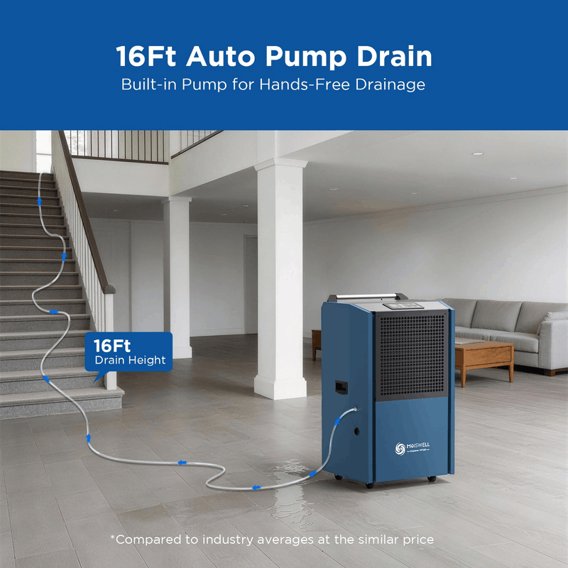 Moiswell Explorer commercial dehumidifier VP320 - built-in pump drainage