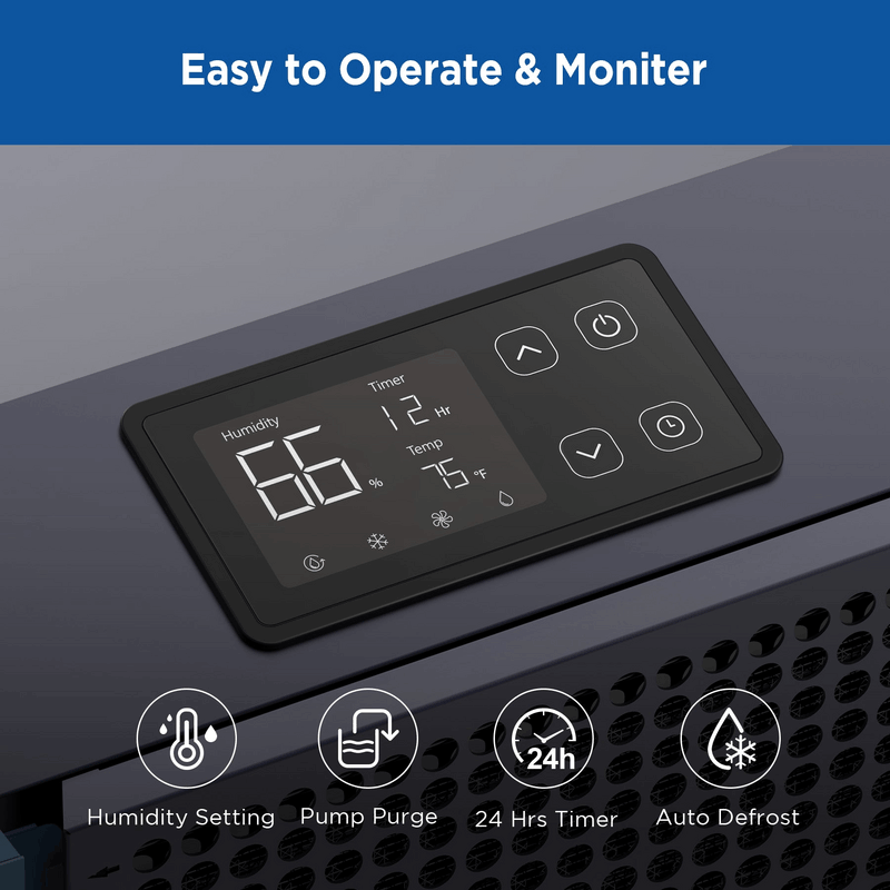Moiswell Explorer commercial dehumidifier VP320 - digital control panel