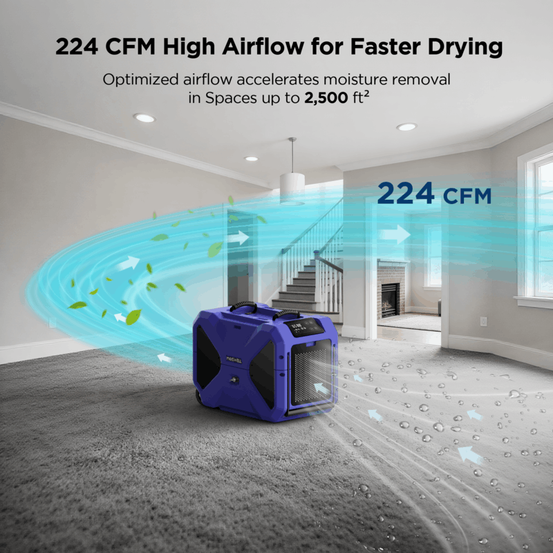Moiswell Master LGR dehumidifier RD200 - 224 CFM airflow