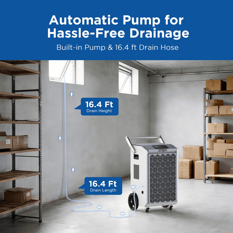 Moiswell Pioneer commercial dehumidifier Pioneer-XII - built-in pump drainage