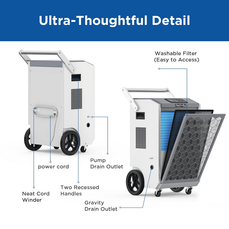 Moiswell Pioneer commercial dehumidifier Pioneer-XII - component details