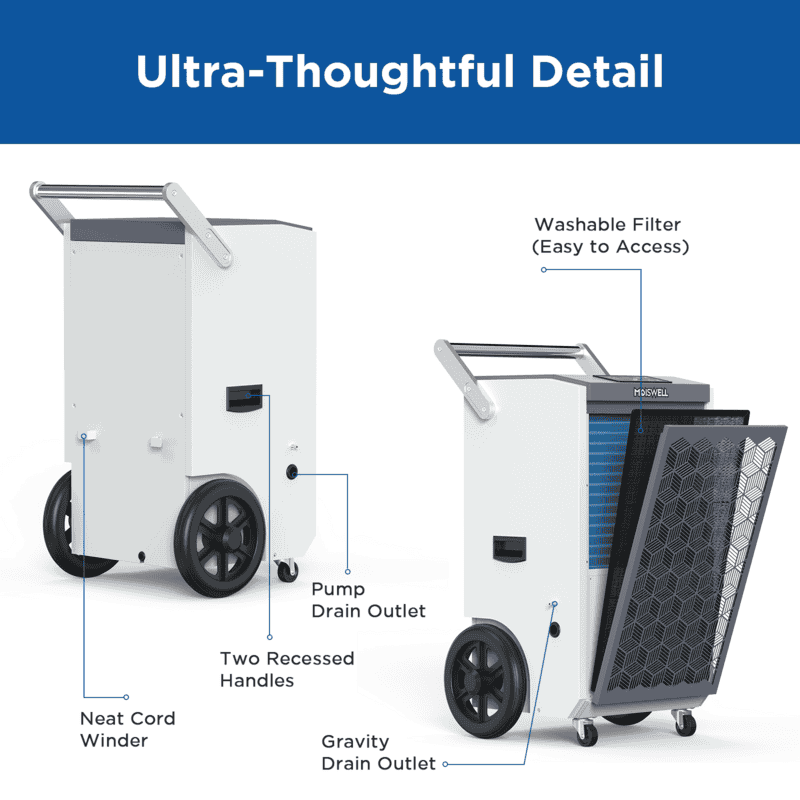 Moiswell Pioneer commercial dehumidifier Pioneer-XIII - component details