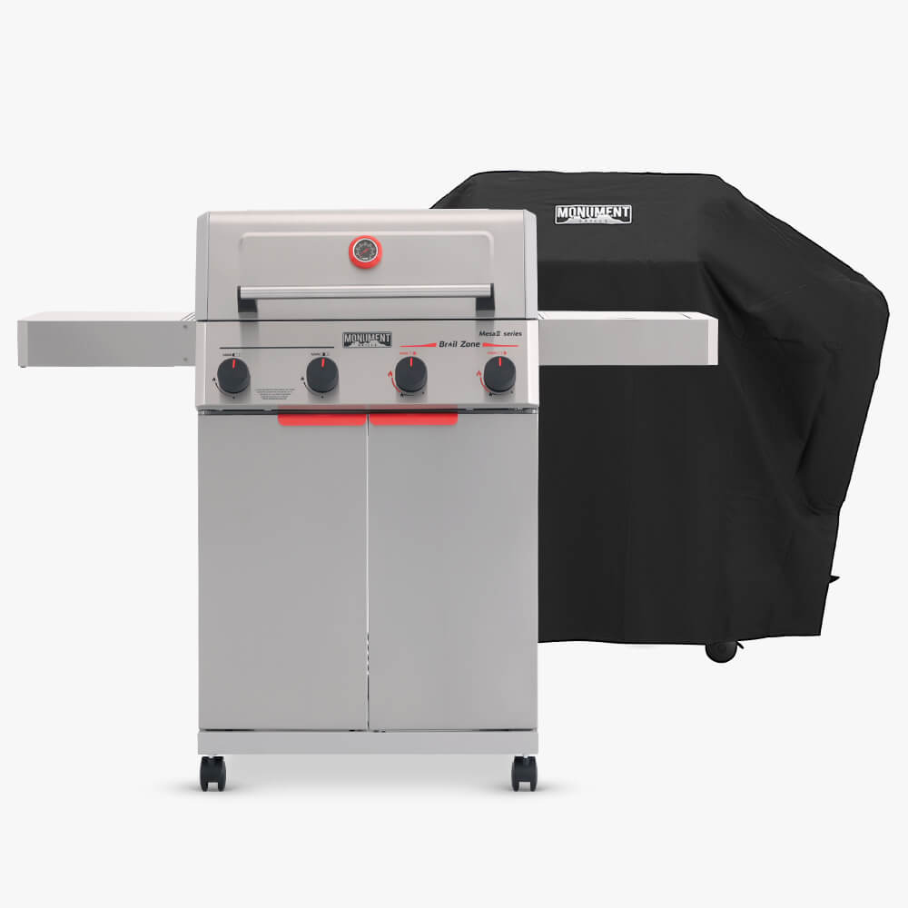 Monument Grills Mesa II 410BZ propane gas grill with rain cover