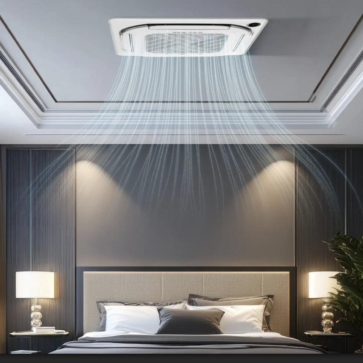 MRCOOL Olympus 4th Gen Mini Split - 4-Zone 36,000 BTU  Air Conditioner and Heat Pump Condenser with 18K + 12K + 9K + 9K Ceiling Mount Air Handlers