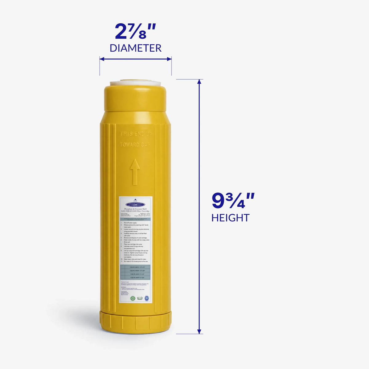 Crystal Quest Phosphate & Coconut Shell GAC Replacement Filter Cartridge, Scale Inhibitor