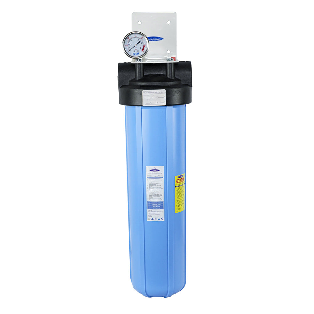 Crystal Quest Big Blue Whole House Water Fluoride Filter 4-6 GPM | 1-2 people