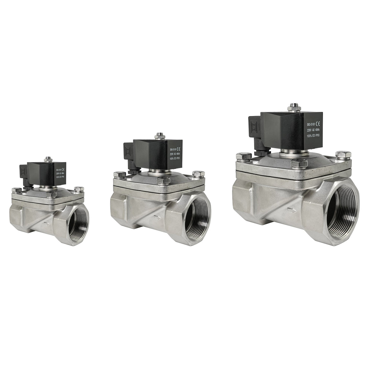 Crystal Quest Solenoid Valve, Normally Closed, 110V or 220V AC