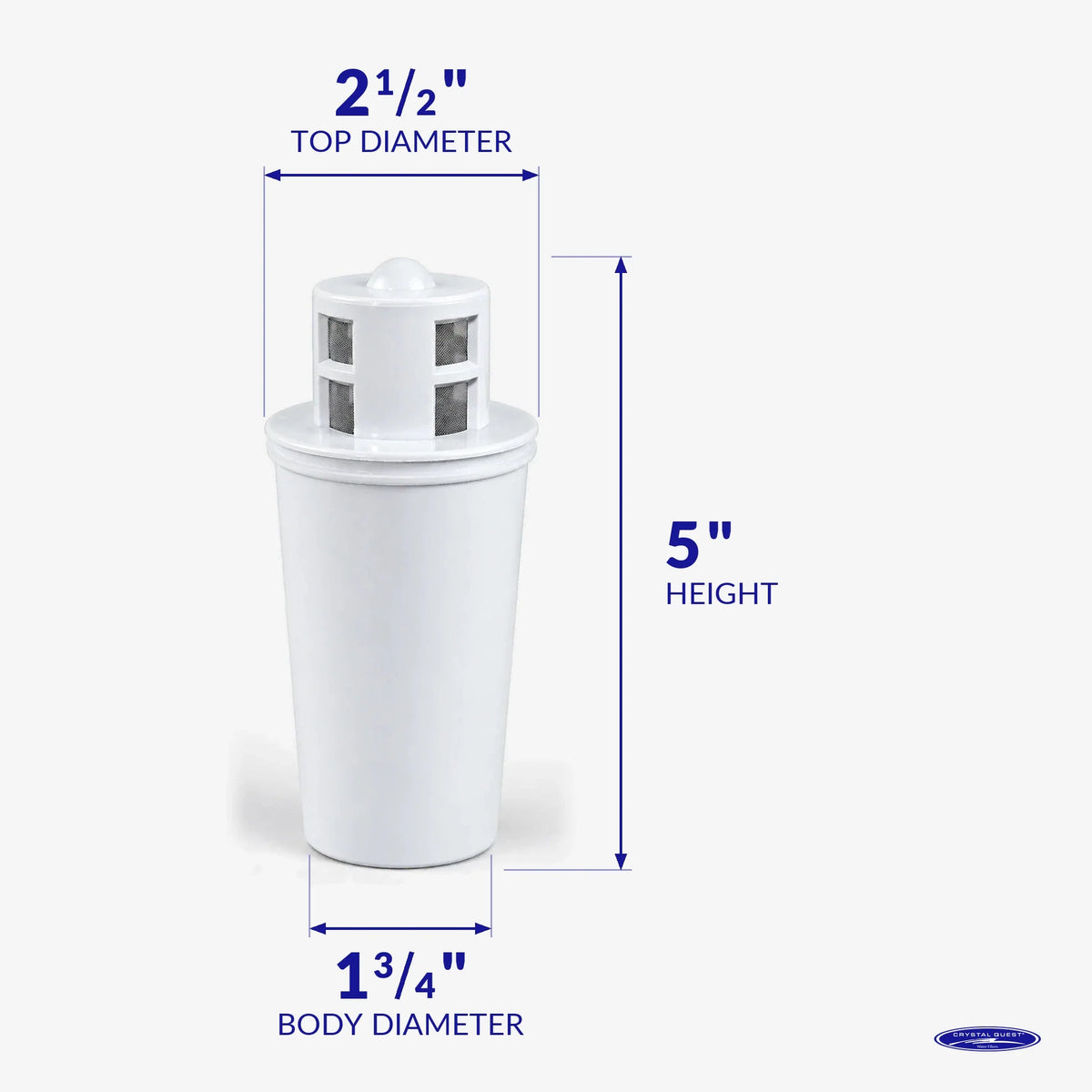 Crystal Quest Standard SMART Water Pitcher Replacement Cartridge, 5-Stage, 2,000 Gallon