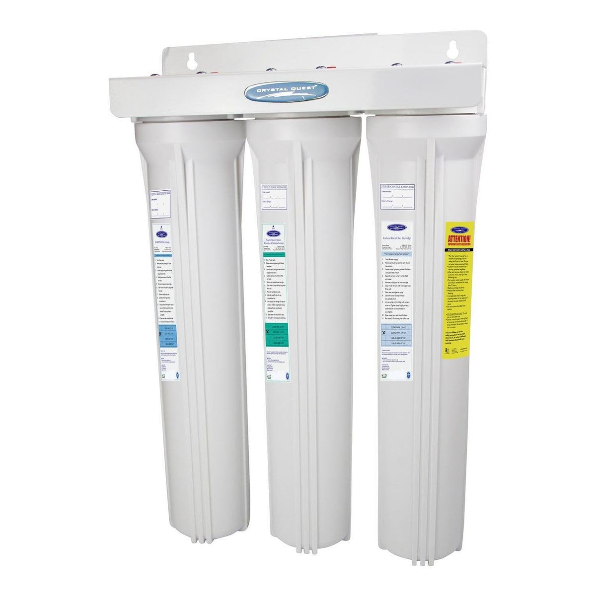 Crystal Quest Eagle Series Slimline Mini Whole House Water Filter, Alkalizing, 2-4 GPM