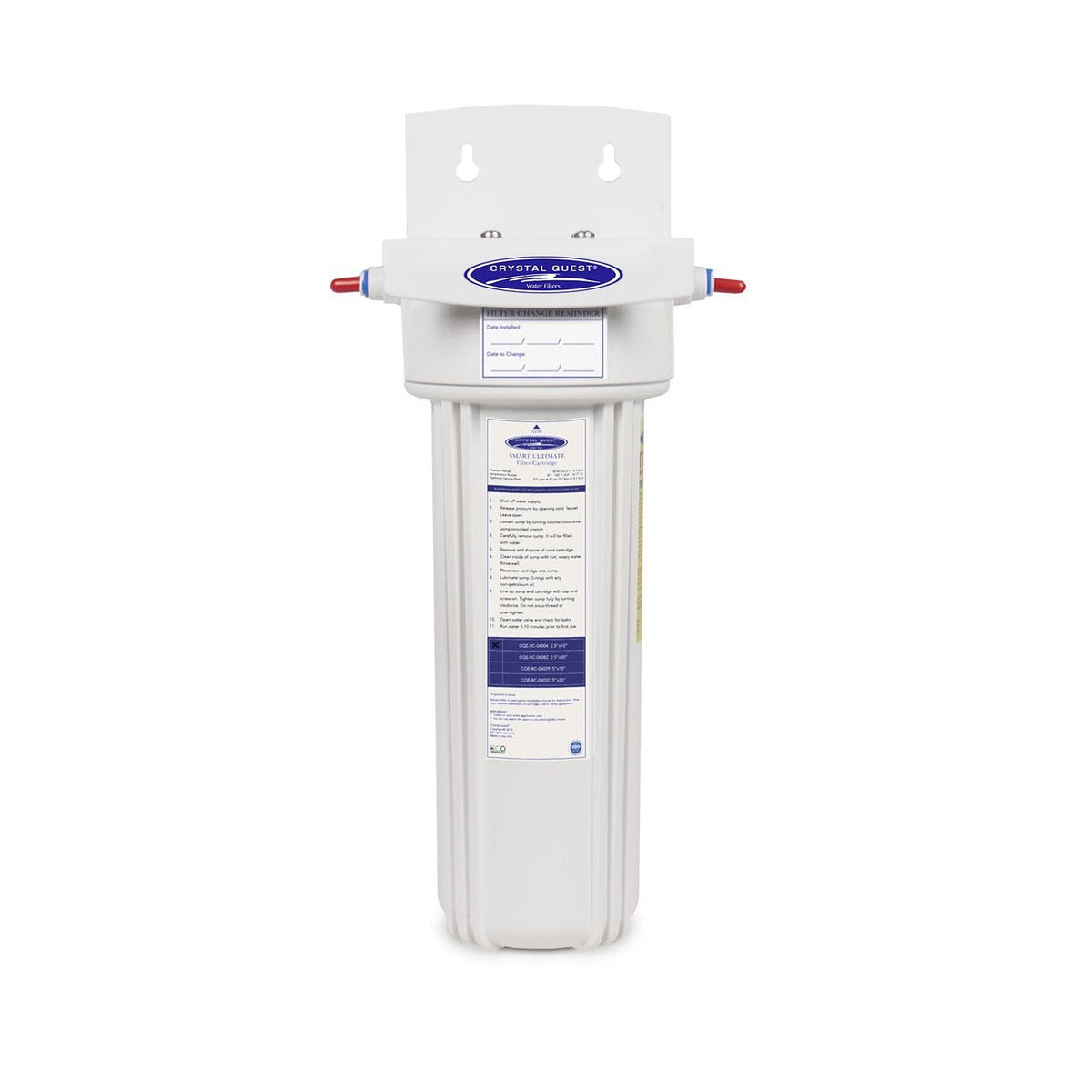 Crystal Quest Voyager Single Inline Water Filter System, 6 Stage SMART Cartridge, 0.5 GPM