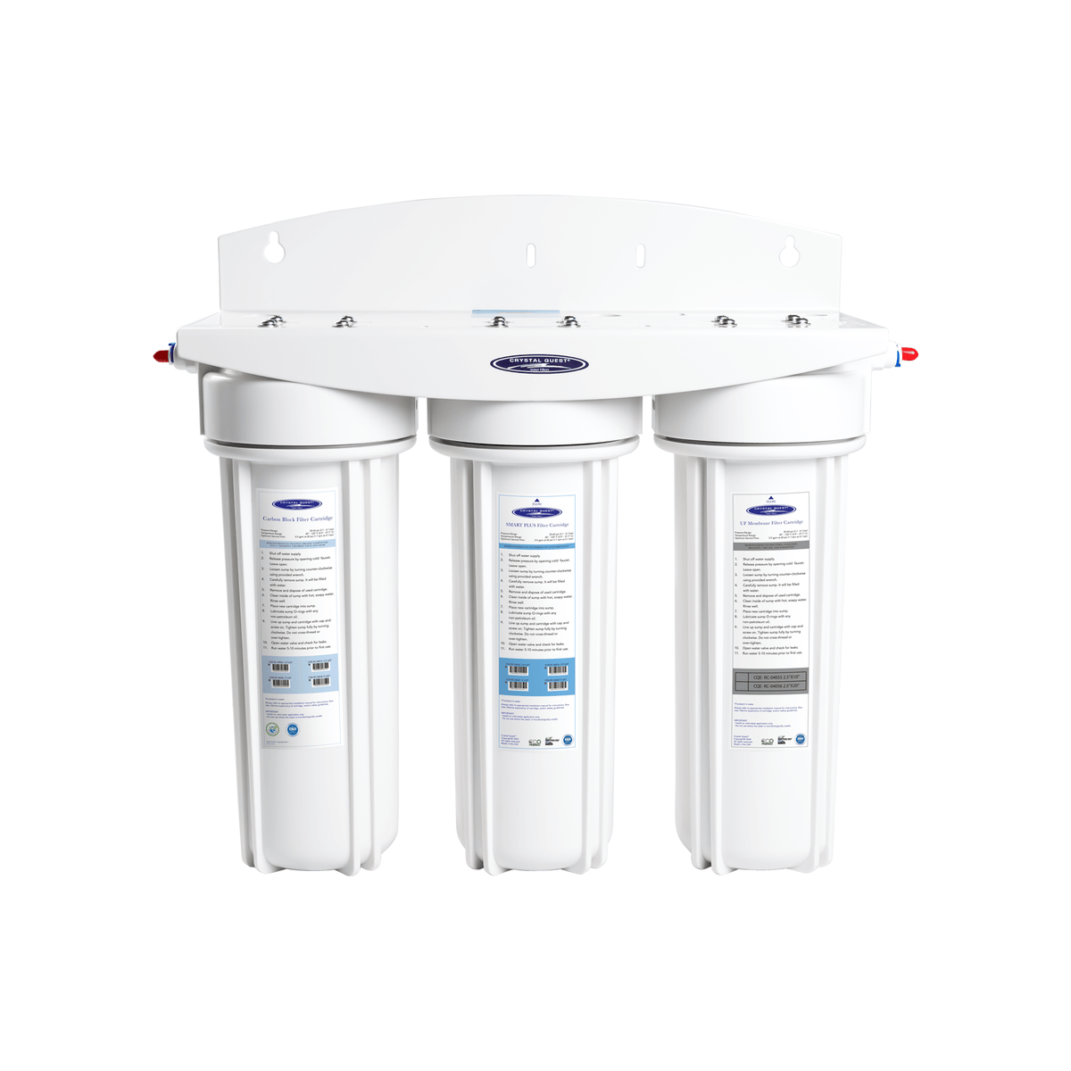 Crystal Quest Voyager Triple Inline Water Filter System, 8 Stage, Ultrafiltration + SMART + Carbon Block