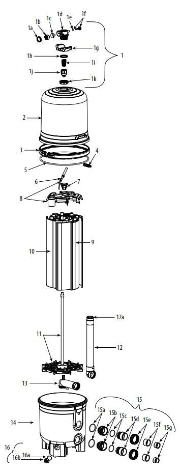 Waterway Crystal Water D.E. Filter 60 SqFt 120 GPM 570-0060-07