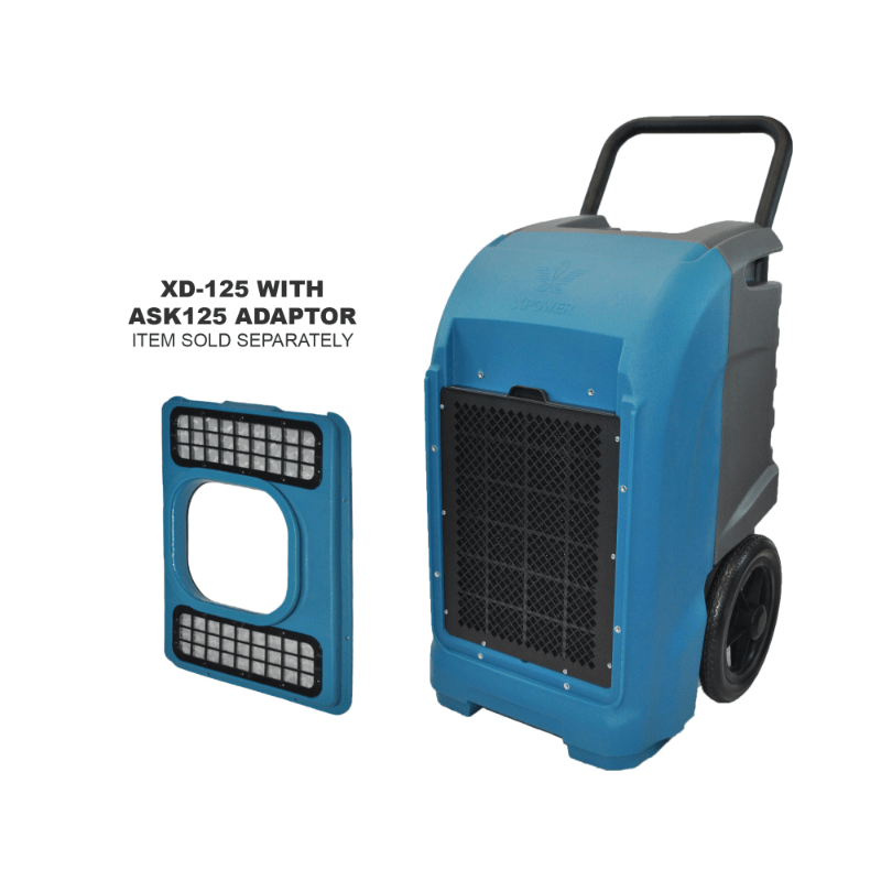 XPOWER commercial dehumidifier XD-125 - with ASK125 adapter
