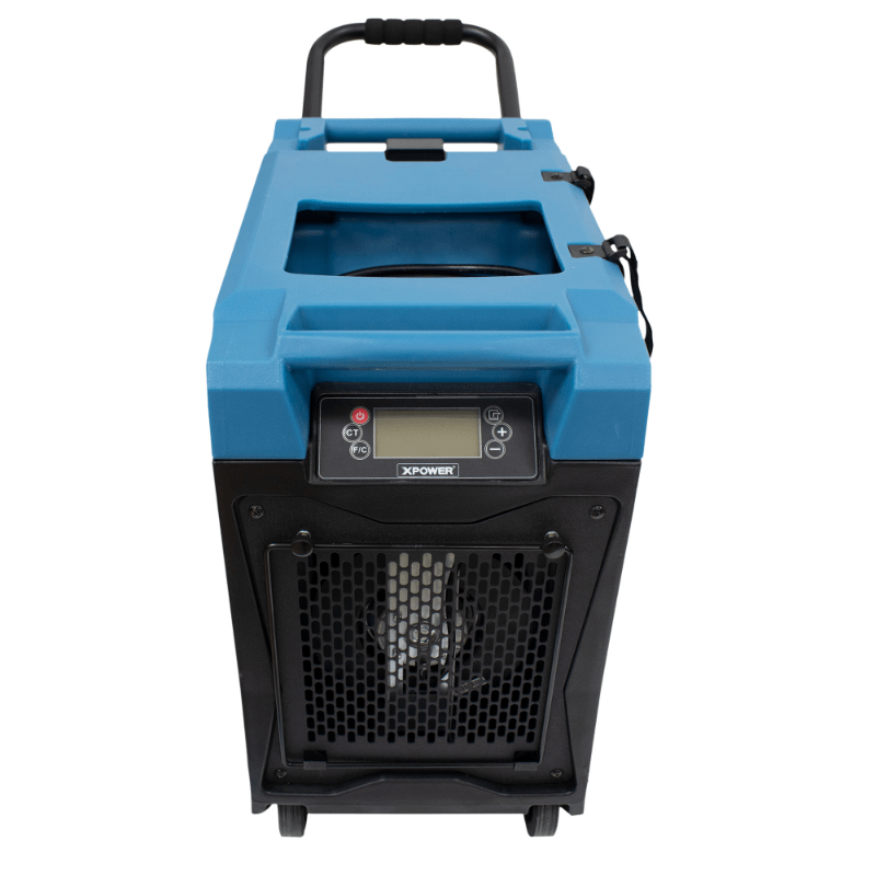 XPOWER LGR commercial dehumidifier XD-85L2 - blue, front top view