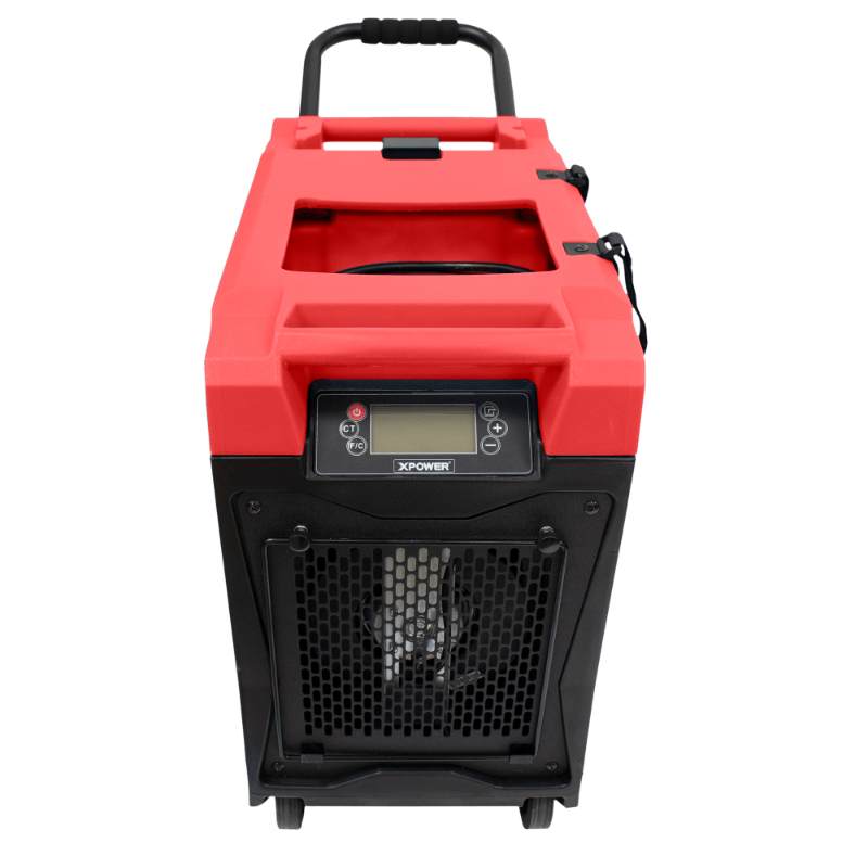 XPOWER LGR commercial dehumidifier XD-85L2 - red, front top view