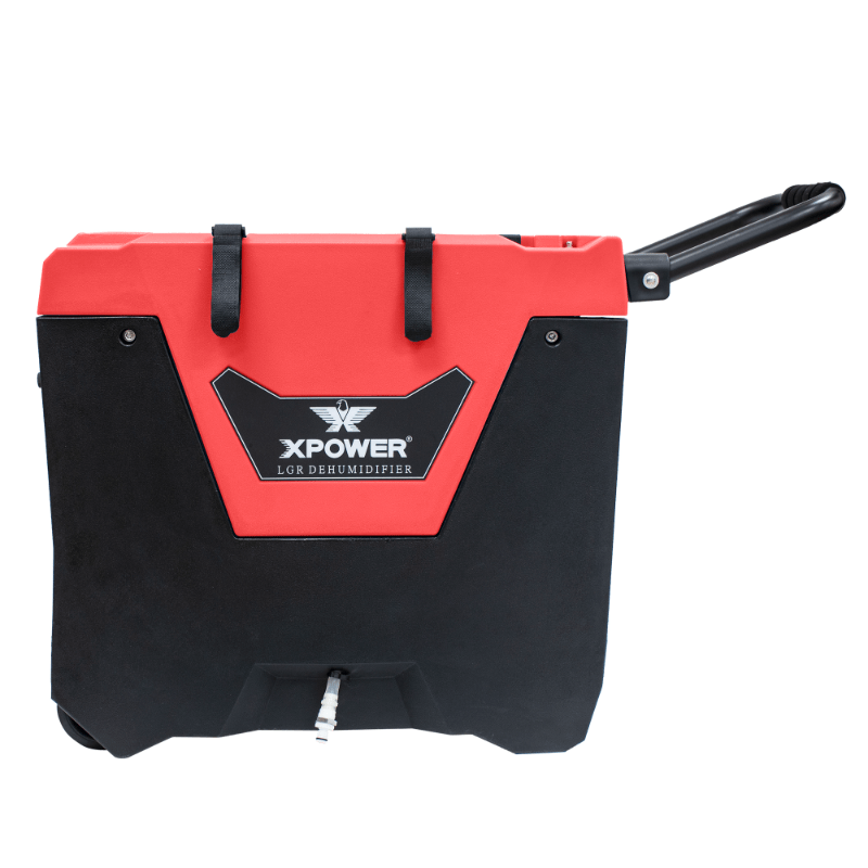 XPOWER LGR commercial dehumidifier XD-85L2 - red, right side view