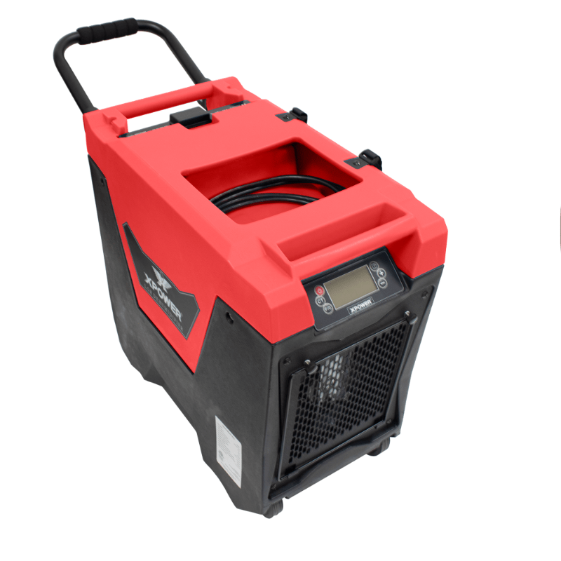 XPOWER LGR commercial dehumidifier XD-85L2 - red, top view