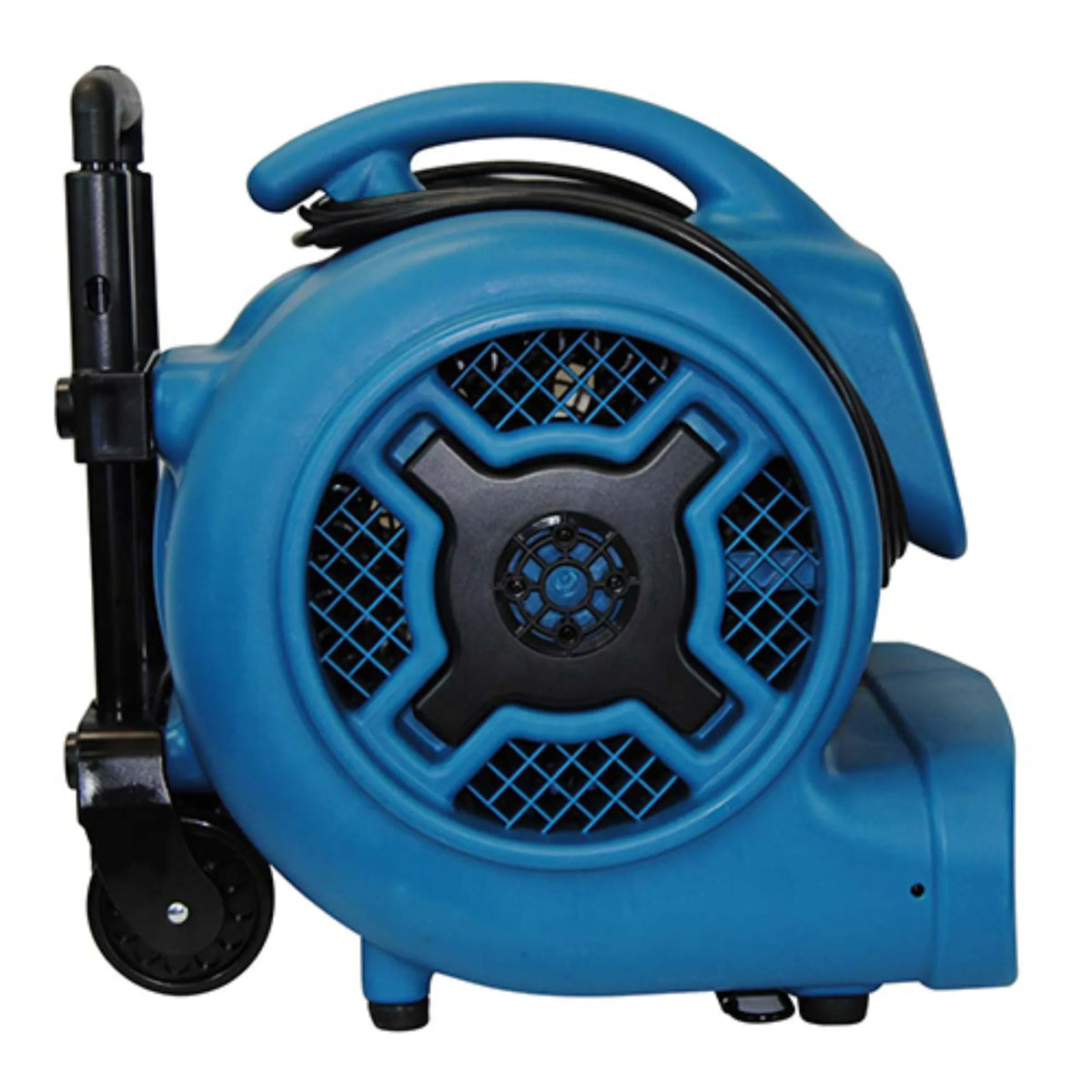 XPOWER 1 HP air mover with handle P-830H - side angle view